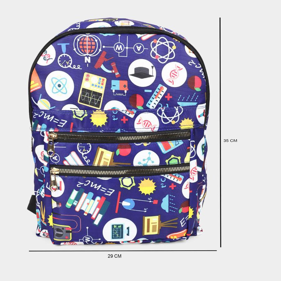 Kid's Blue Polyester Backpack, , large image number null